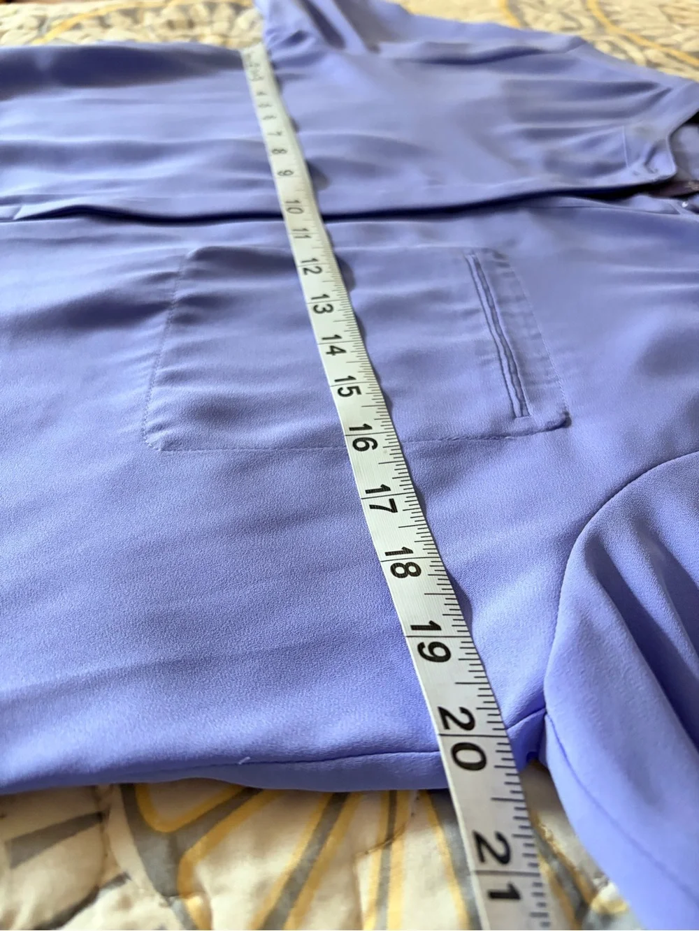NWT NYDJ Periwinkle Pintuck Blouse 3/4 sleeve, button down, size medium